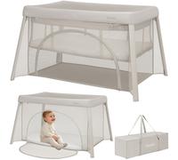 Lit enfant grille de course lit de voyage avec matelas sac de transport pliab...