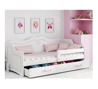 Lit Enfant Julie 160x80 Fille Enfant Adolescent tiroir & barrière, Princesse, INTERBEDS