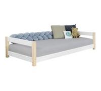 Lit enfant KIDDY 120 x 180 blanc et naturel Blanc G