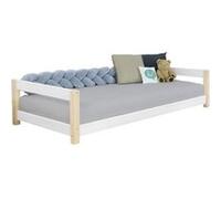 Lit enfant KIDDY 80 x 180 blanc et naturel Blanc G