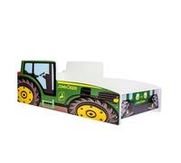 Lit enfant - KOBI - Tracteur vert - 140x70 cm - Matelas inclus - Bois durable