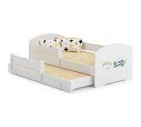 Lit enfant LUK 160x80 AVION gigogne avec matelas Jaune G