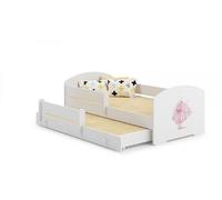 Lit enfant LUK 160x80 Danseuse gigogne avec matelas Jaune G
