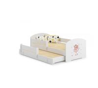 Lit enfant luk 160x80 fée ailée gigogne avec matelas