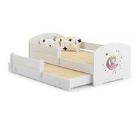 Lit enfant LUK 160x80 lune gigogne avec matelas
