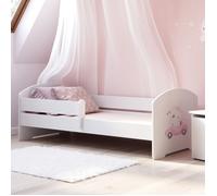 Lit enfant LUK avec motif chat + matelas en mousse 140x70 cm