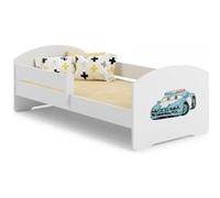 Lit enfant LUK BAR 160x80 POLICE avec matelas Bleu