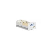 Lit enfant LUK BAR 160x80 REQUIN avec matelas Jaune