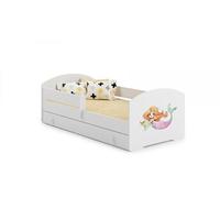 MEBLEKO Lit Enfant LUK Bar+SZU 140x70 SIRÈNE tiroir de Rangement avec Matelas