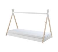 Lit Enfant & Matelas "Tipi" 90x200cm Blanc