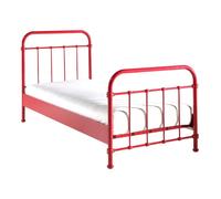 Lit Enfant Métal "New York" 90x200cm Rouge