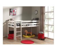 Vipack Lit enfant surélevé Pino 90x200cm Blanc