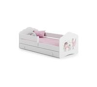 Lit enfant Nala tiroir 140x70 Danseuse avec tiroir de rangement avec matelas