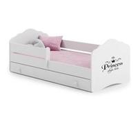Lit enfant Nala140x70 Princess avec tiroir de rangement avec matelas Violet G