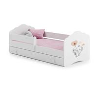 Lit enfant nala160x80 elephant avec tiroir de rangement avec matelas