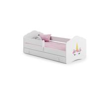Lit enfant nala160x80 licorne avec tiroir de rangement avec matelas