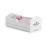 Lit enfant Nala160x80 Princess avec tiroir de rangement avec matelas