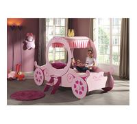 Lit enfant - Princesse Kate - MDF - 90x200 cm - 4 roues - 2 marchepieds