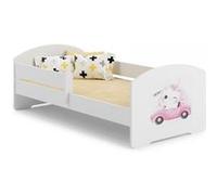 Lit enfant Sam 140x70 cm - chat - avec matelas Jaune G