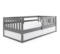 Lit enfant SMART 80x160 avec sommier et coffre sous le lit (gris)