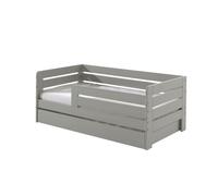 Lit Junior Barreaux Extra Larges Avec Gigogne Gris