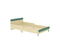Lit pour enfant - AIYAPLAY - 3 à 10 ans - barrière de sécurité, sommier à lattes inclus - 195 x 103 x 60,5 cm - vert