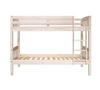 PEGANE Lit Enfant superposé en Bois de pin Massif Coloris Naturel - Hauteur 156 x Largeur 205 x Profondeur 100 cm