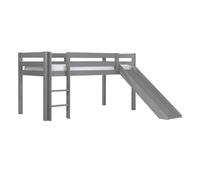 Vipack Lit Enfant Surlev Avec Toboggan Pino 90x200cm Gris