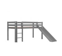 Lit Enfant Surélevé Avec Toboggan Pino 90x200cm Gris