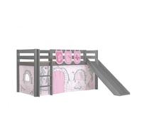 Pack - Lit Enfant Toboggan, Tente & 3 Pochettes "Pino Birdy" Gris