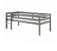 Lit Enfant Surélevé & Echelle Pino 90x200cm Gris