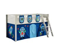 Lit Enfant Tente & 3 Pochettes "Scott Astro" 90x200cm Blanc