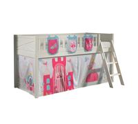 Lit Enfant Tente & 3 Pochettes "Scott Princesse" 90x200cm Blanc