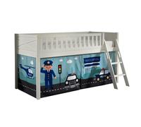 Scott Comprend Le Lit Mezzanine et Le Rideau Police Multicolore