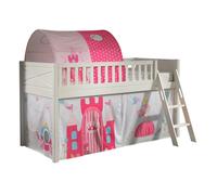 Lit Enfant Tente & Tunnel "Scott Princesse" 90x200cm Blanc