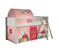 Lit Enfant Tente & Tunnel "Scott Spring" 90x200cm Blanc