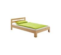 IDIMEX Lit Simple Theo 90 x 200 cm lit pour Enfant en pin Massif lasuré Couleur hêtre, avec tête de lit