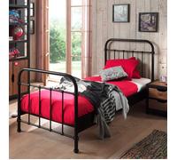 Lit enfant - Vipack - Noir - 90x200cm - Métal - Style Industriel
