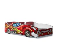Lit Enfant Voiture 80x160 95 Rally Thème Livré avec sommiers et matelas en mousse de 7cm