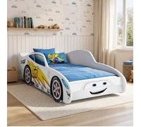 Lit enfant voiture CARS blanche 160 x 80 cm sans matelas