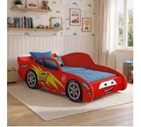 KOBI Lit en Forme de Voiture 140 x 70, Rouge, sans Matelas, Cars