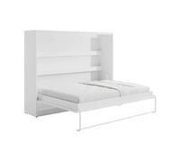 Lit escamotable 140 x 200 cm - Ouverture horizontale manuelle - Blanc - RAPILI