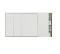 Lit Escamotable 140x200cm Horizontal et 1 Placard 90cm M2 Lit Mural Blanc