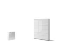 Lit escamotable 2 personnes vertical SMART avec bureau EASY ouverture à droite.