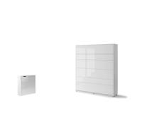 Lit escamotable 2 personnes vertical SMART avec bureau EASY ouverture à droite.