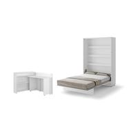 Lit escamotable 2 personnes vertical SMART avec bureau ENJOY ouverture à droite
