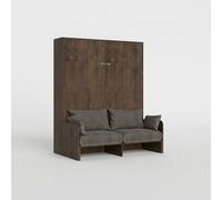 Lit escamotable vertical 160 Kentaro Sofa Noyer -