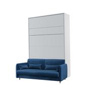 Lit escamotable canapé intégré bleu - SMART