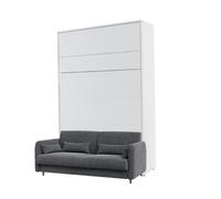 Lit escamotable canapé intégré tissu gris anthracite - SMART