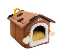 Lit escamotable confortable pour chats en peluche - Grotte pour animaux de compagnie à capuche souple amovible, lits pour chats ou petits chiens d'intérieur | Lits pliants pour chats